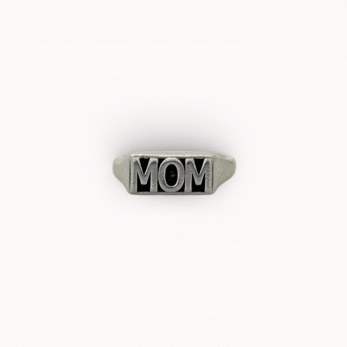 Silver plated ring "MOM"