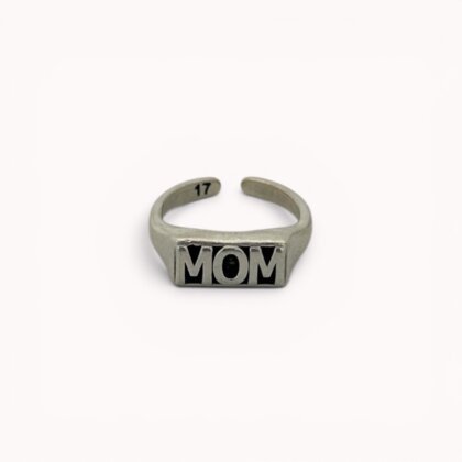 Silver plated ring "MOM"