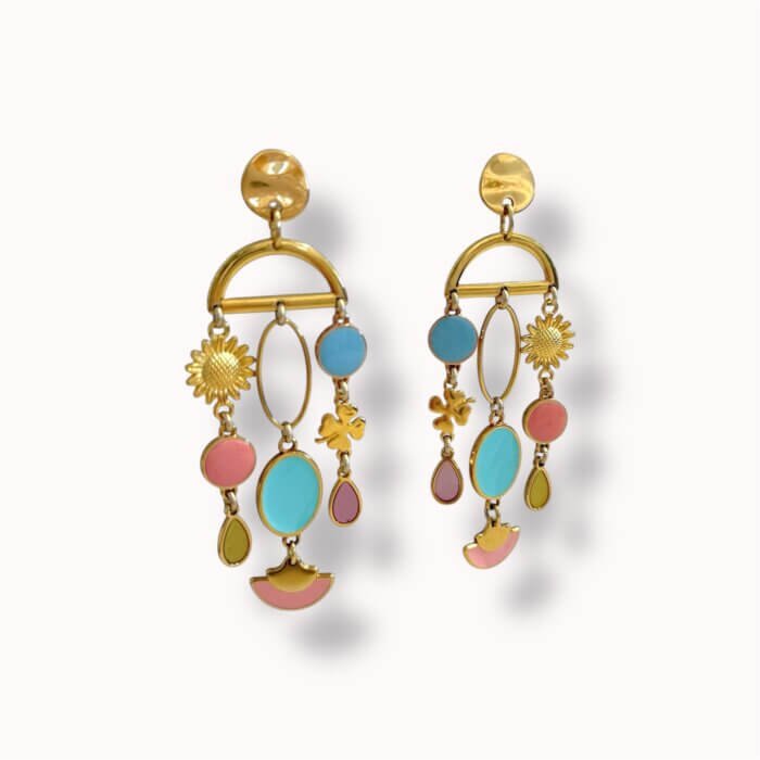 Spalvoti vasariški auskarai