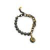 Hematite bracelet with swarovski crystal pendant