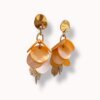 Orange shell earrings