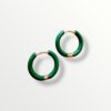 Green small enamelled hoops