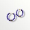 Lavender small enamelled hoops
