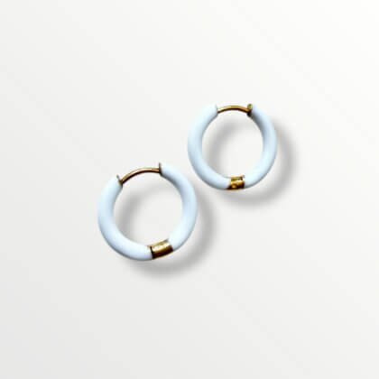 White small hoops