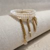 White pearls wrap bracelet